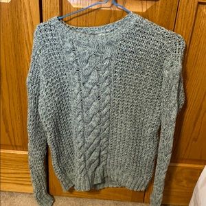 teal sweater